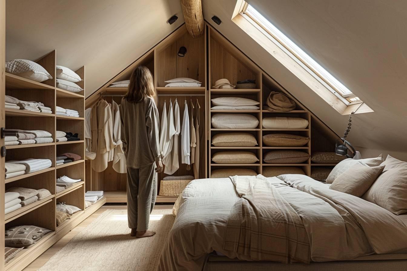 Optimisez votre espace : idées astucieuses pour un dressing dans sous pente